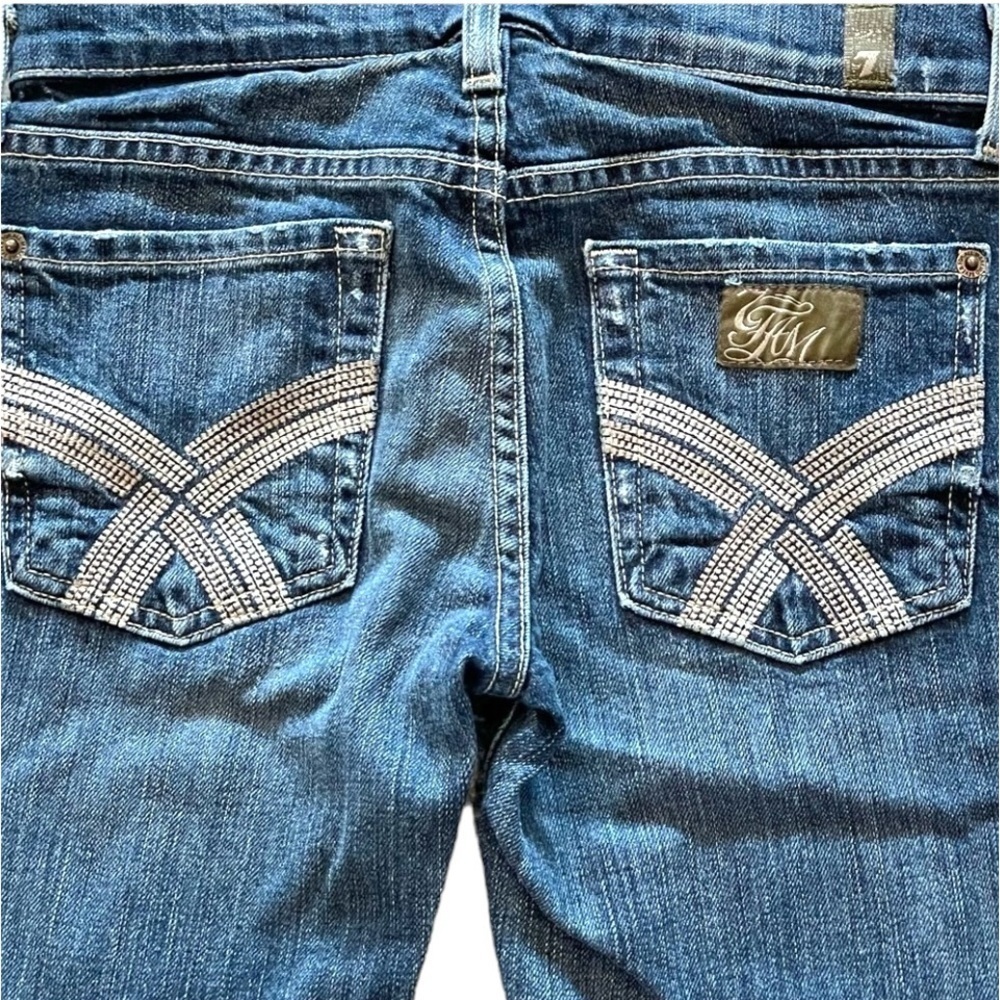 7 For All Mankind Size 23 Super Skinny Organic Cotton Jeans - Picture 4 of 6